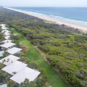 New turf provides a living firebreak between The Resort and the dunes (Image: Turfbreed)