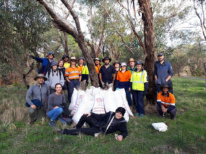 TAFESA students gain formal qualifications while undertaking real world practical activities, in this case, weed control for Trees for Life (Image: Sam Bywaters)