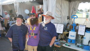 Leonie and Charles Sweeney with the ever-popular Costa Georgiadis (Image: Karen Smith)