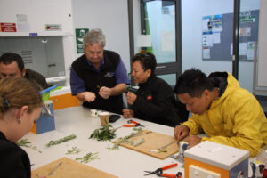 Tony Hughes encouraged delegates in a hands-on grafting workshop