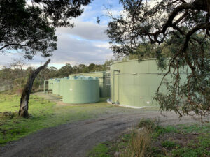 The Water Treatment Plant holding and irrigation tanks
