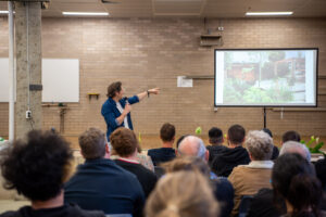 Charlie Albone entertaining the audience