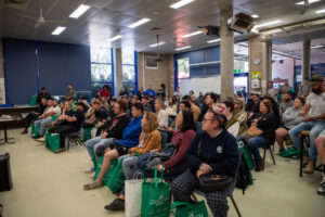 Visitors keen to listen to the speakers