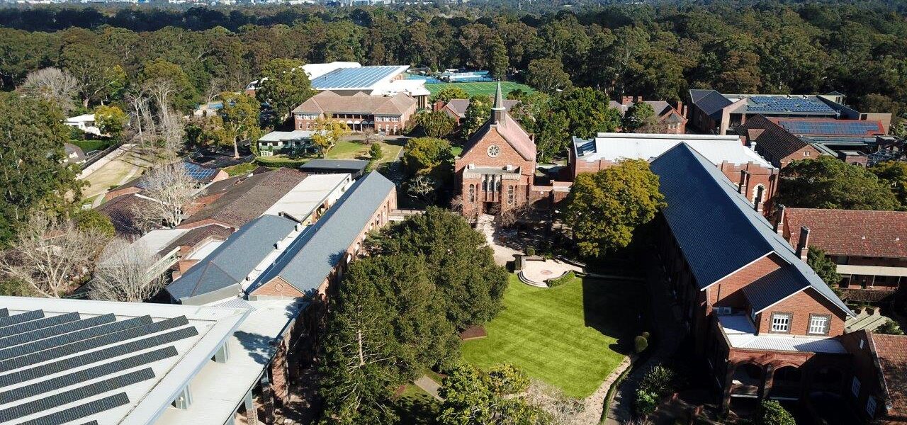 The extensive grounds of Pymble Ladies College