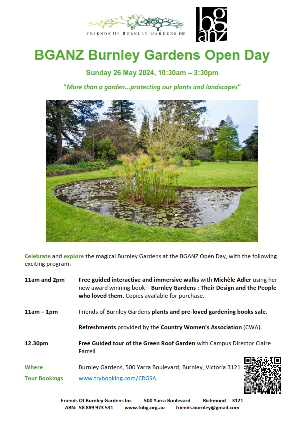 BGANZ Burnley Gardens Open Day Hort Journal Australia