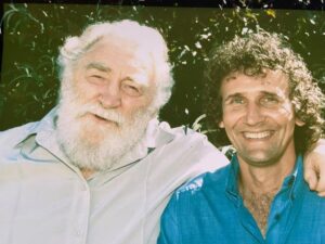 Botanist David Bellamy and John Arnott at Melbourne Zoo in 1995 (Image: Zoos Victoria)