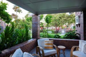 Every seating area has a view of the garden (image supplied by Nick Bowers)