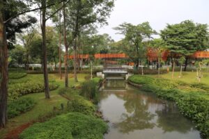 The transformation from a concrete storm water channel back to a natural river system at Tebet Eco Park Jakarta (Image: Michael Casey)