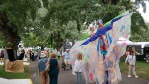 The ‘Stilt Walkers’ provide colour and fun at the show (images supplied by Karen Smith)