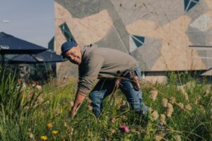 The new Laak Boorndap Head Gardener, Russell Larke, in action at the Test Garden (Image: MAP Co).