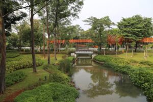 The green and inviting gardens at Tebet Eco Park, Jakarta (Image: Michael Casey)