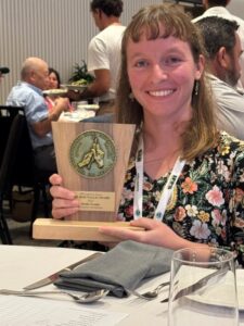 Bridie Franks, winner of the Rod Tallis Award (image supplied by Karen Smith)