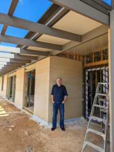 Prof. Arnaud Castel at the Lithgow Women’s Shed project in Lithgow, NSW (images supplied by Dr Peter Irga)