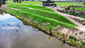 Completed reconstruction and turf installation on the Hawkesbury River