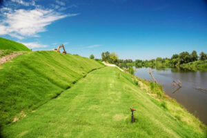 Completed reconstruction and turf installation on the Hawkesbury River