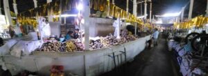 Stall selling wild and farmed potatoes at the San Pedro market in Cusco (Image: Clive Larkman)