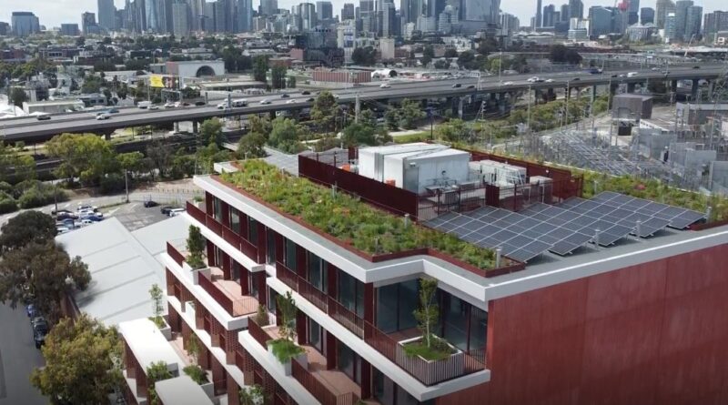 The Bruce building in Kensington, Melbourne offers a blend of interior and exterior plant life, providing multiple environmental benefits for people working there (Image: Evergreen Infrastructure)