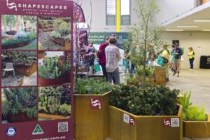 The ShapeScaper modular hexagonal planters on display (Images: Ludovic Vilbert, Inwardout Studio)