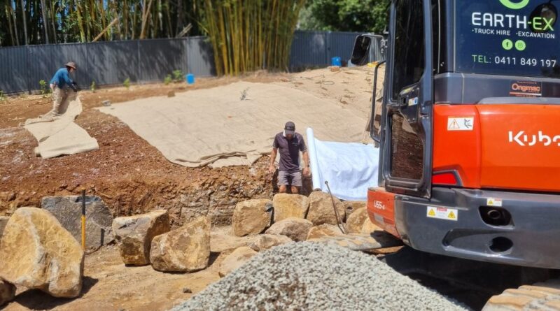 Engaging experienced contractor Baden to build this gravity rock wall rather than ourselves allowed us to save time and money for the client (Image: Patrick Regnault)