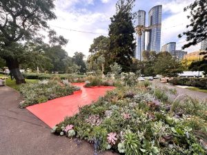 Well thought out and planned structure has allowed the Plant Futures garden to take on new levels and tackle the challenging slope of the site (Image: Michael Casey, Evergreen Infrastructure)