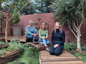 Left to right: Megan Blair, Georgina Honner and Sarah Jones, who together received the Excellence Award for ‘A Women’s Garden’ in the Achievable Gardens competition (Image: Gabrielle Stannus)